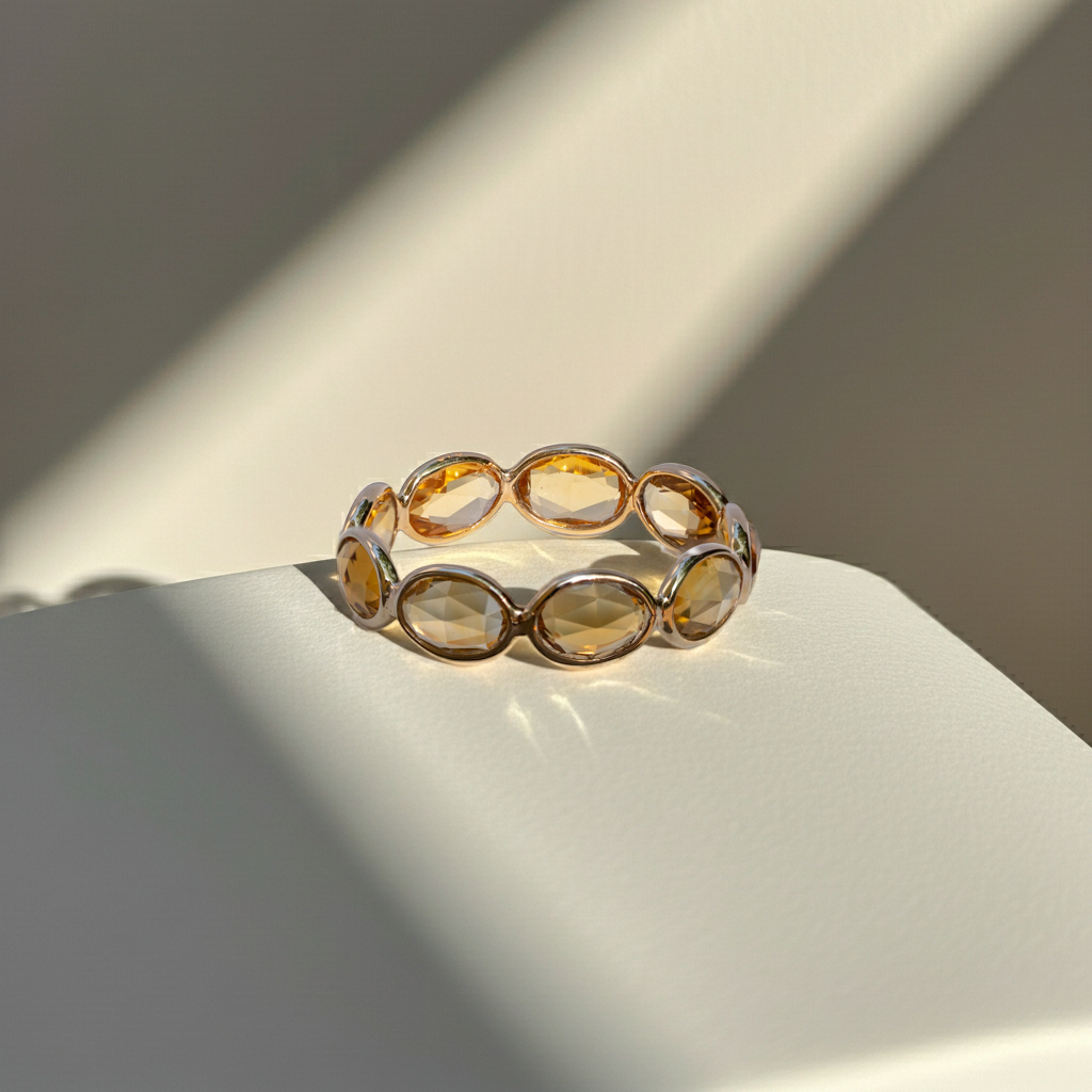Citrin Eternity Ring aus Gold