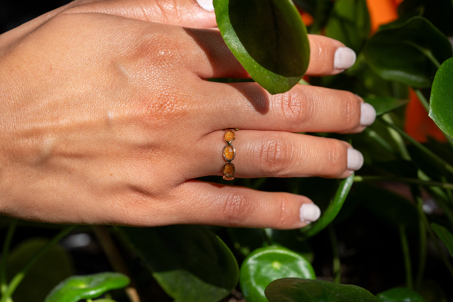 Citrin Eternity Ring aus Gold